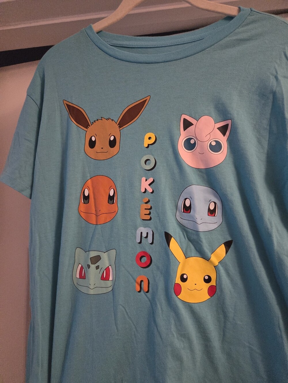 Teal Pokemon T-shirt kids XL